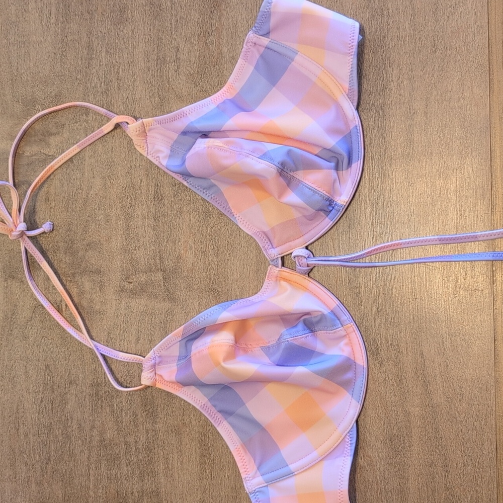 NEW Freya Harbour Island Underwire Tie Halter Bikini Swim Top 205504 Sorbet